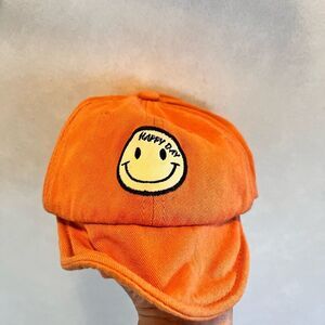Orange Smiley Face Cap